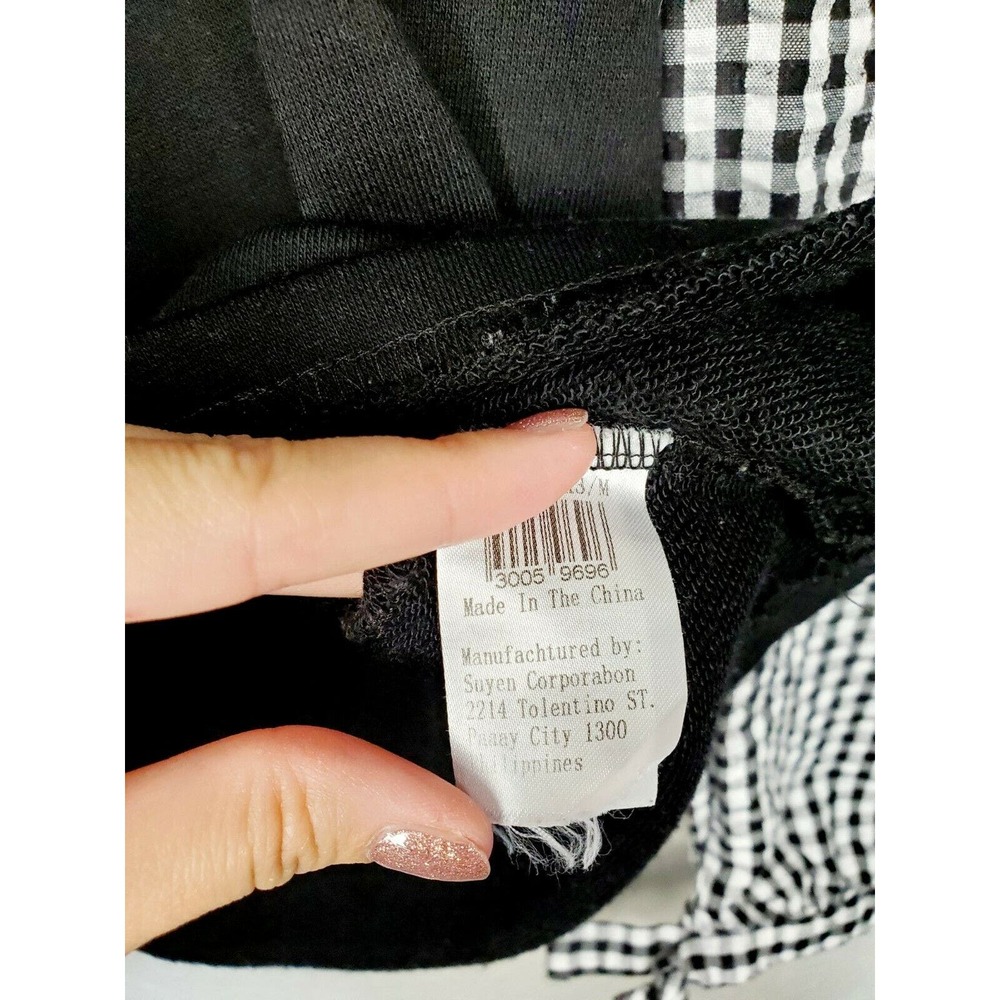 Bench "Sweet Madness" Women's Embroidered Gingham Long Sleeve Top. Size M - Picture 7 of 8